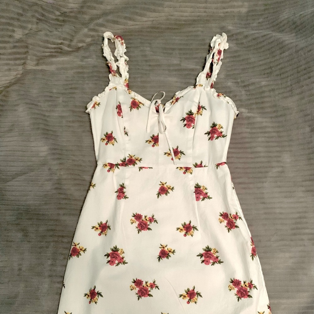 Floral sweetheart bodycon dress - S